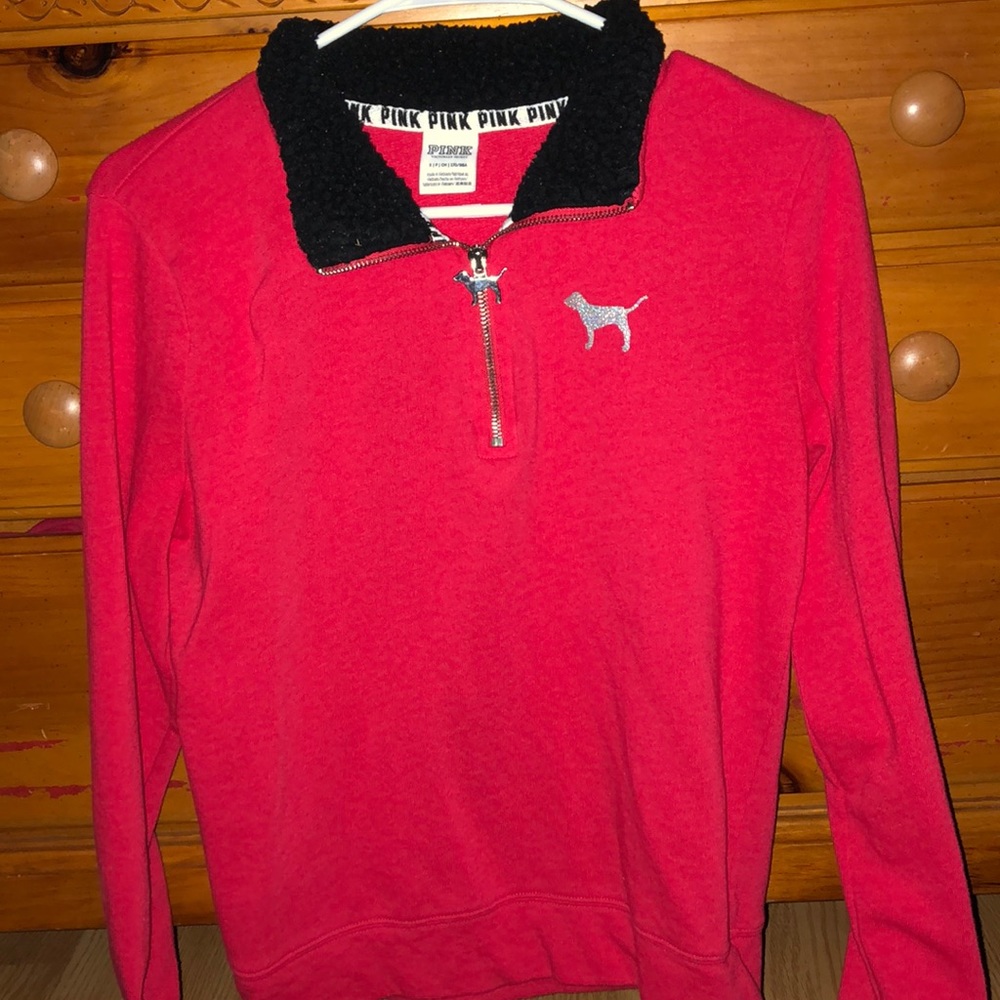 red long sleeved shirt from pink.